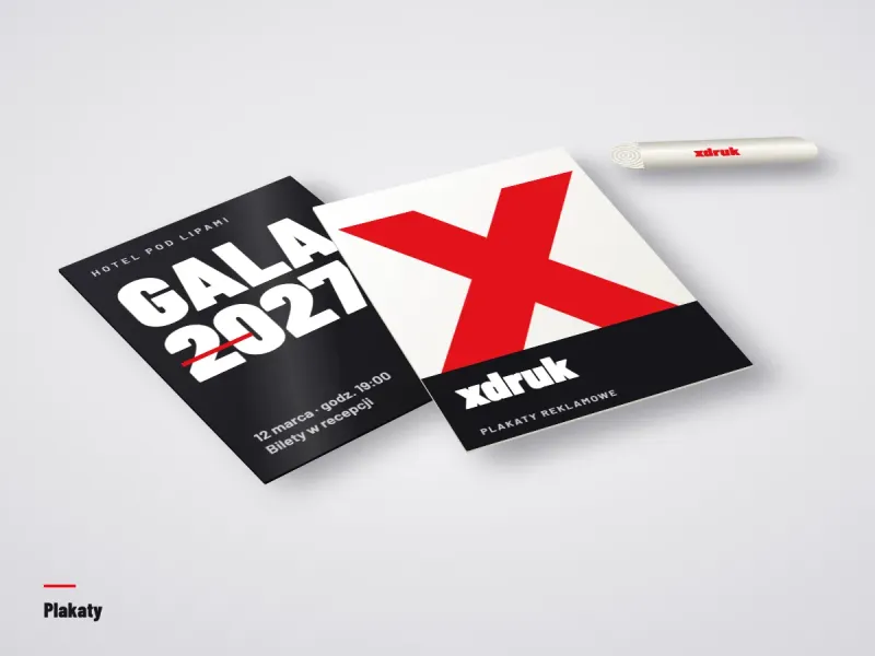 Plakat reklamowy w formacie A3 powieszony w witrynie sklepu
